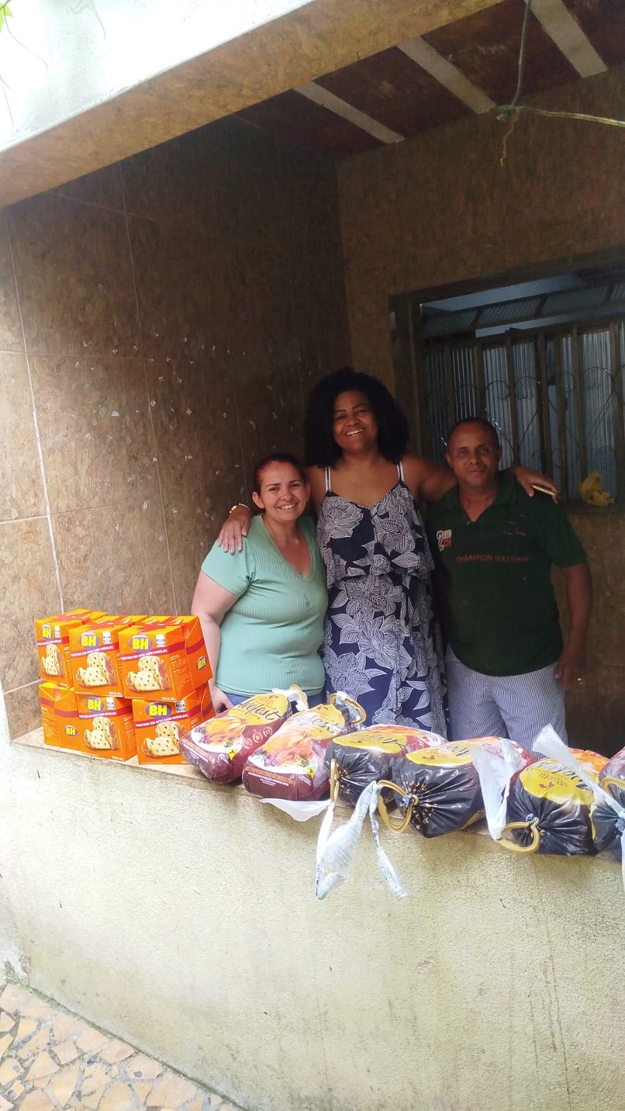 Momento feliz na associação